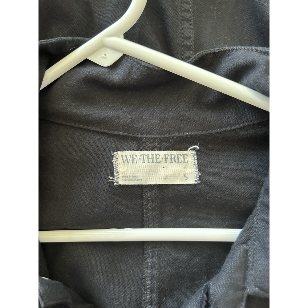 Free People Margarita Jumpsuit S Black Denim We The Free Romper Gorpcore Utility - Picture 7 of 7